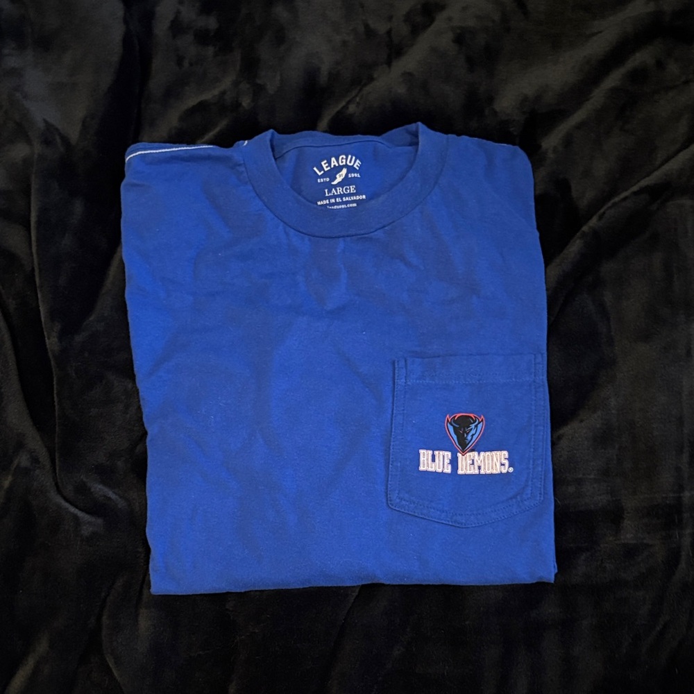 League Royal Blue T-Shirt with Embroidered Pocket